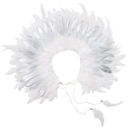 Feather Collar (silver/white)