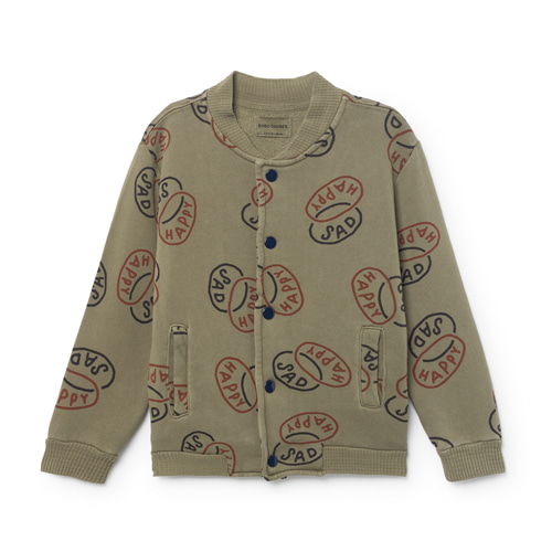 [4/5,10/11y]Button Sweatshirt Happysad #45