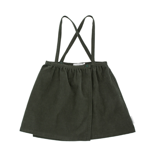 [2y]Corduroy Brace Skirt