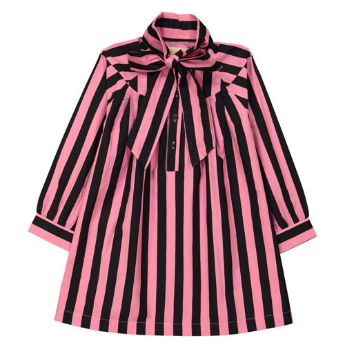 [2y]Bow Dress (stripes)