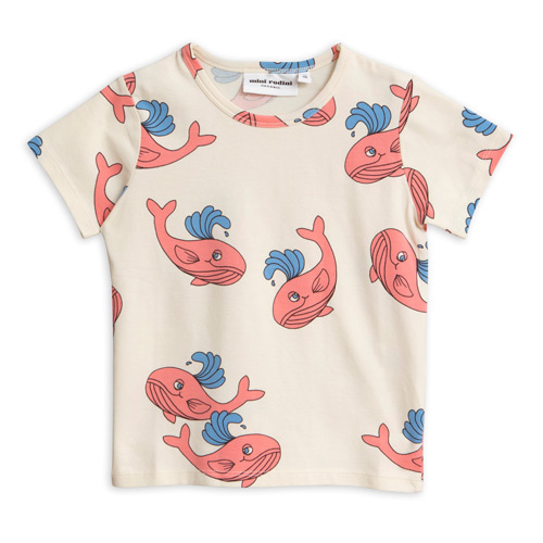 Whale aop SS Tshirt (pink)