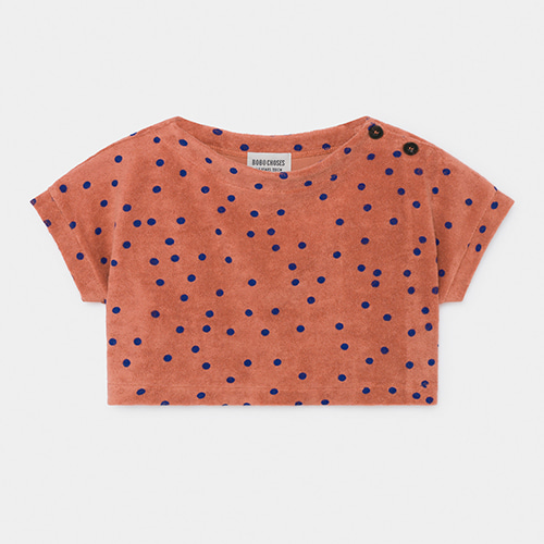 Crop Terry Sweatshirt Dots #34