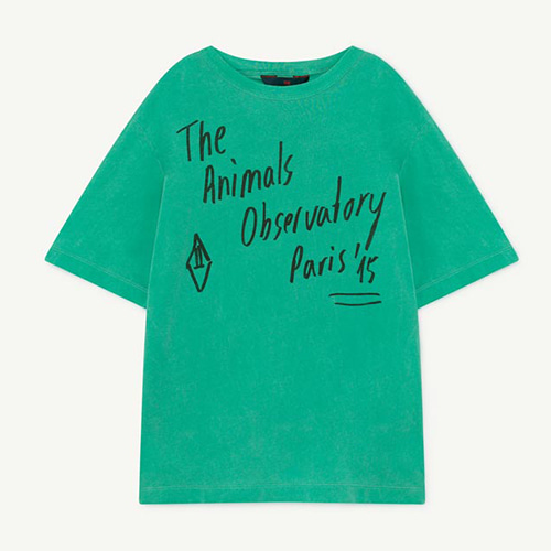 [6,8y]Rooster Oversized Tshirt 1133_197 (green animals)