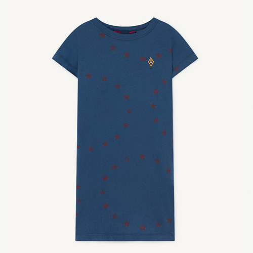 [6/10y]Gorilla Dress 1137_161 (blue stars)