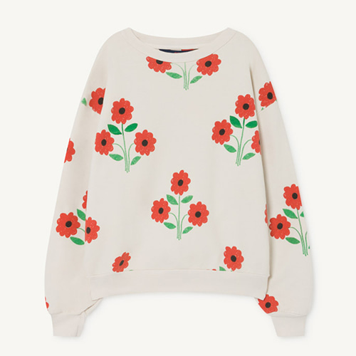[limited]Bear Sweatshirt 1139_009 (red flower)