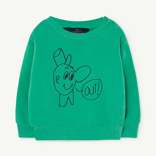 [12m]Bear Baby Sweatshirt 1140_197 (green oui)