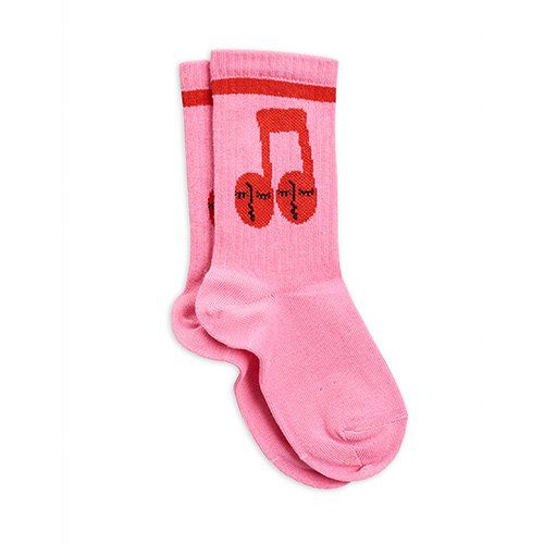 Notes Socks (pink)