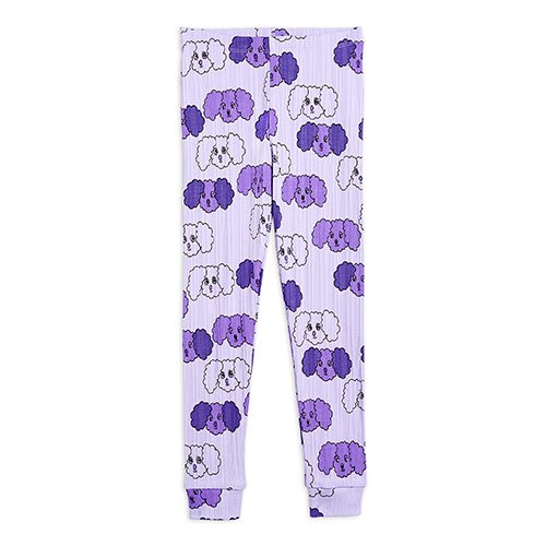 Fluffy Dog Leggings (purple)