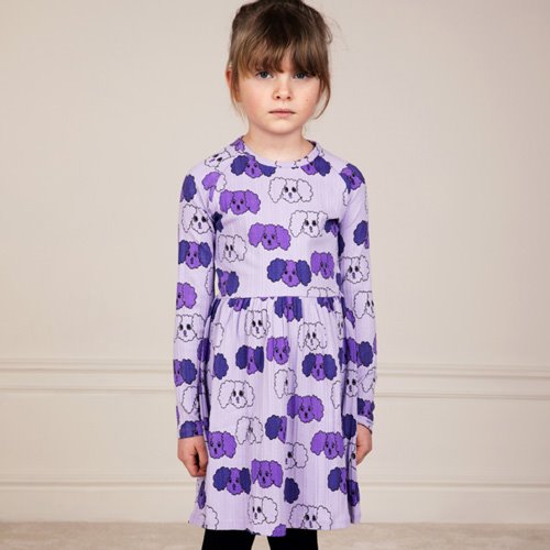 Fluffy Dog Dress (purple)