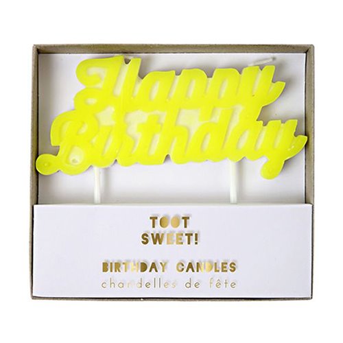 Happy Birthday Candle (yellow)