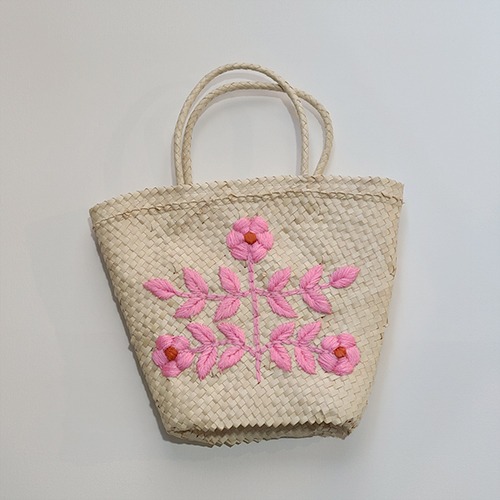 Basket Bag (fuchsia/red)