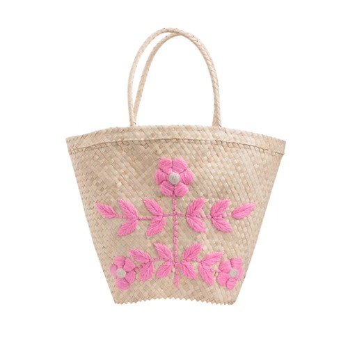Basket Bag (pink/white)
