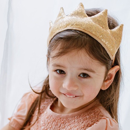 Mary Fabric Crown (sparkling gold)