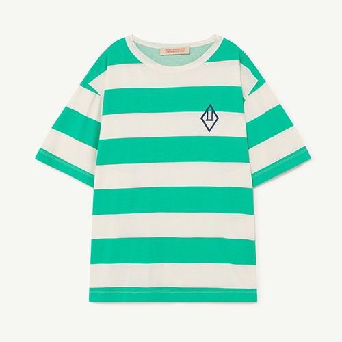[2y]Rooster Oversize Tshirt green stripes 22004-188-AR