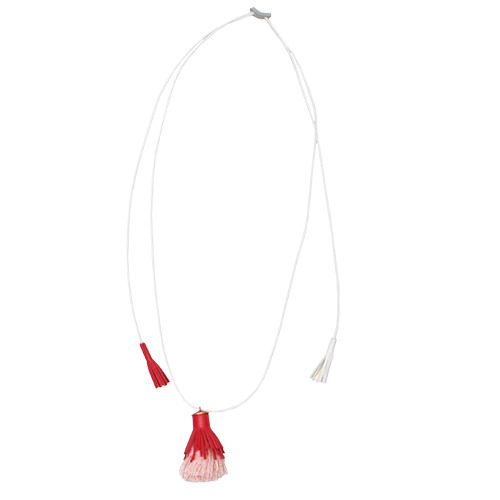 String Necklace Pink Tassel