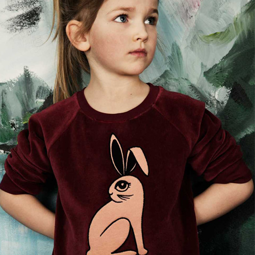 (80/86)Rabbit Sweatshirt (burgundy)