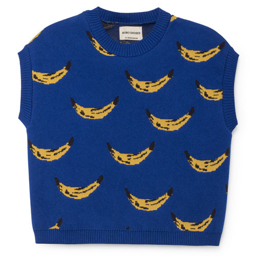 [8/9y]Knitted Vest Blue #113