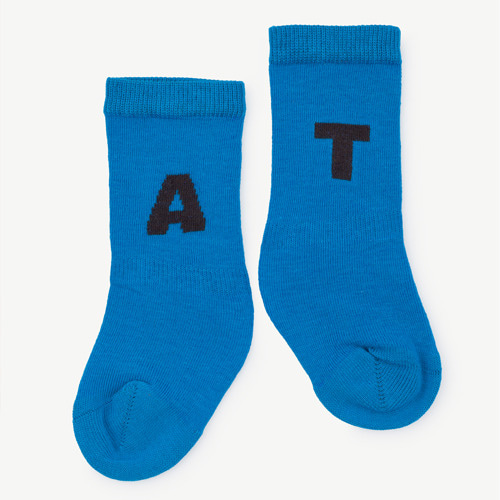 Worm Baby Socks (electric blue)