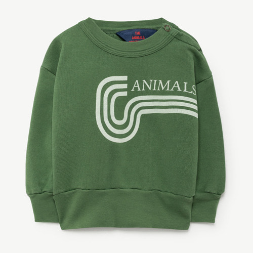 [12m]Bear Baby Sweatshirt (green animals)