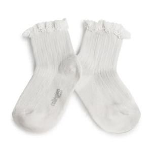 Lili Lace Ankle Socks #908 Blanc Neige