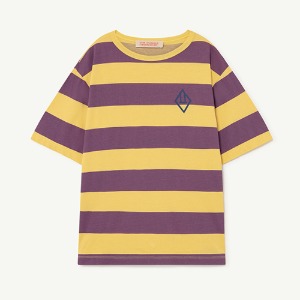 [10/14y]Rooster Oversize Tshirt yellow stripes 22004-247-AR