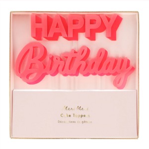 Happy Birthday Topper (pink)