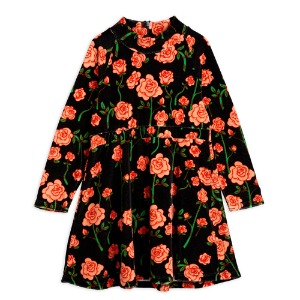 [116/122cm]Roses Velour Dress