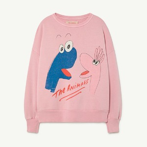 [12/14y]Bear Oversize Sweatshirt pink 23010-152-BO