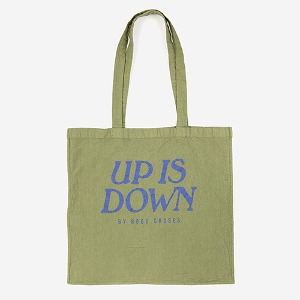 Up Is Down green totebag #09