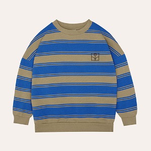 Blue Striped Oversized Sweatshirt #29