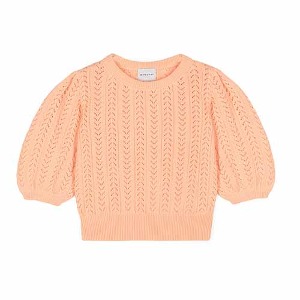 Nora Openwork Sweater peach