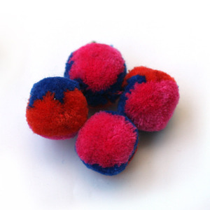 Simple kids Pompom brooch (blue mixed)