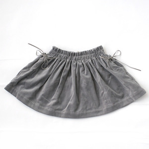 Makie Smoke velvet gathered skirt (gray) 