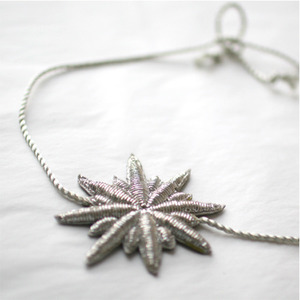 [from Paris] S flower hairband (silver) 