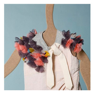 Kico kids Jersey collar with organza flower