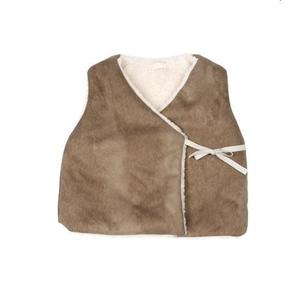 Talc 15A Brown Fake Leather Vest