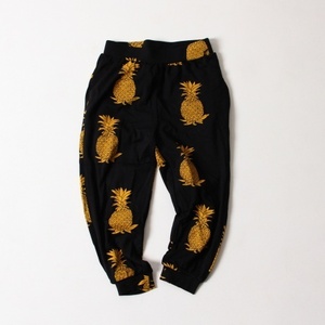 Mini rodini jersey trouser pineapple (black/yellow)