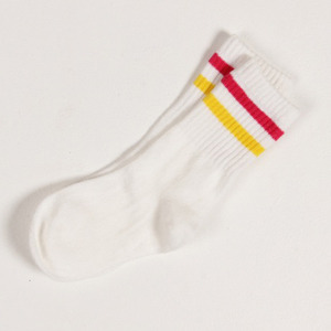 50%_Stripe Socks (white/yellow)