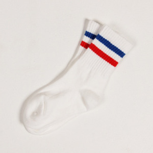 Mini Rodini Stripe Socks (white/blue)