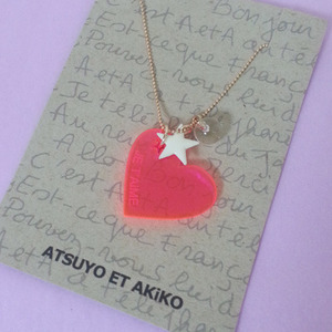 Pop Heart Necklace (pink)