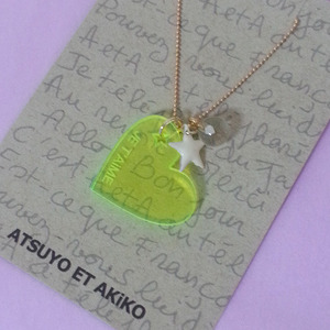 Pop Heart Necklace (yellow)