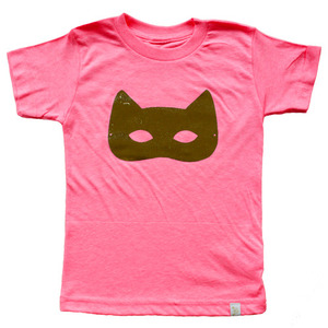 Cat Mask Crew Tee (pink)