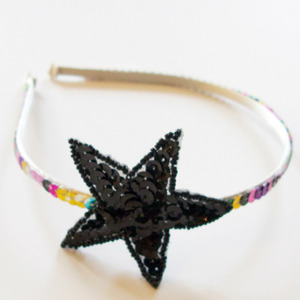 Star Rainbow Hairband (black)