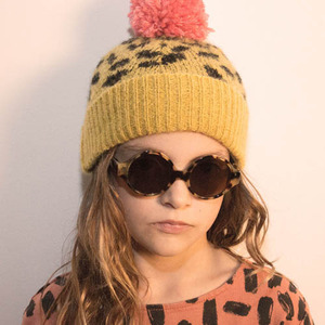 Knitted mohair hat Leopard #142