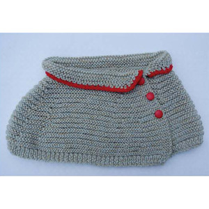 Loppa hanna cape hand knitted wool mix