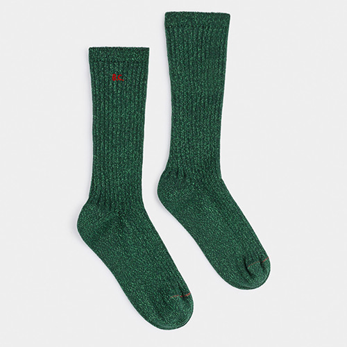 Lurex Green Socks #308