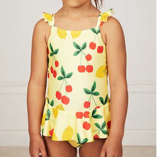 [6/8y]Cherry Lemonade Skirt Swimsuit