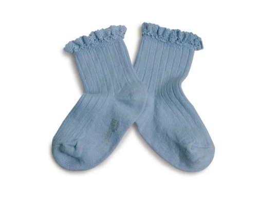 Lili Lace Ankle Socks #803 Bleu Azur