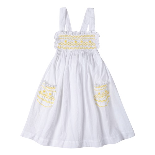 [4/5y]Willow Dress (white/yellow)