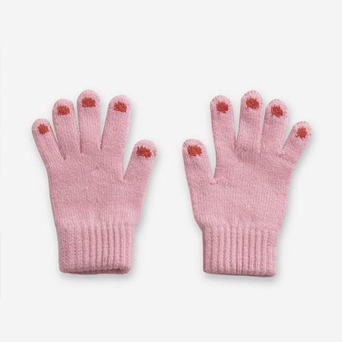 Knitted Glove Hand Pink #43
